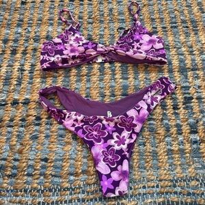 Blackbough Floral Purple Bikini Set